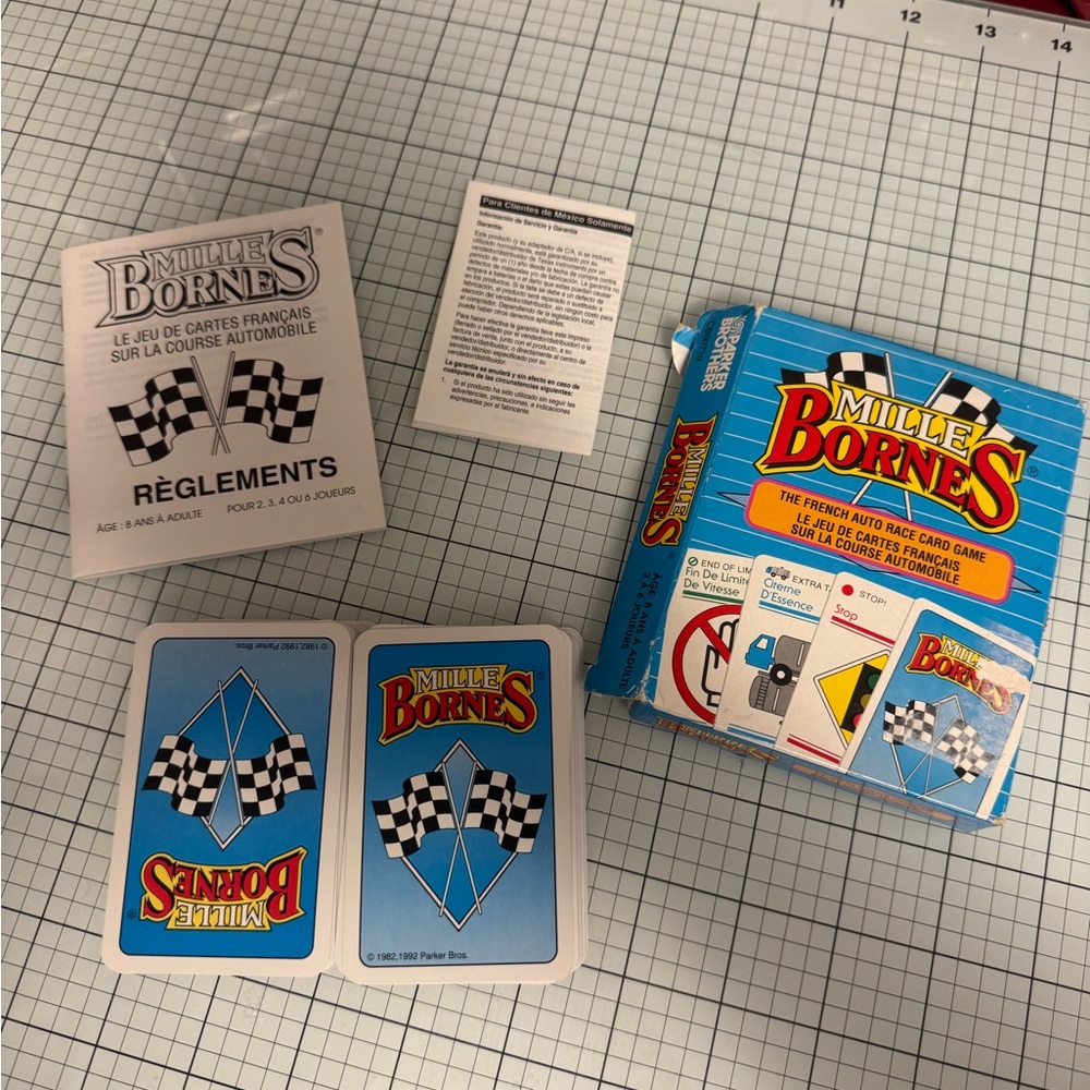 Mille Bornes Card Game Set